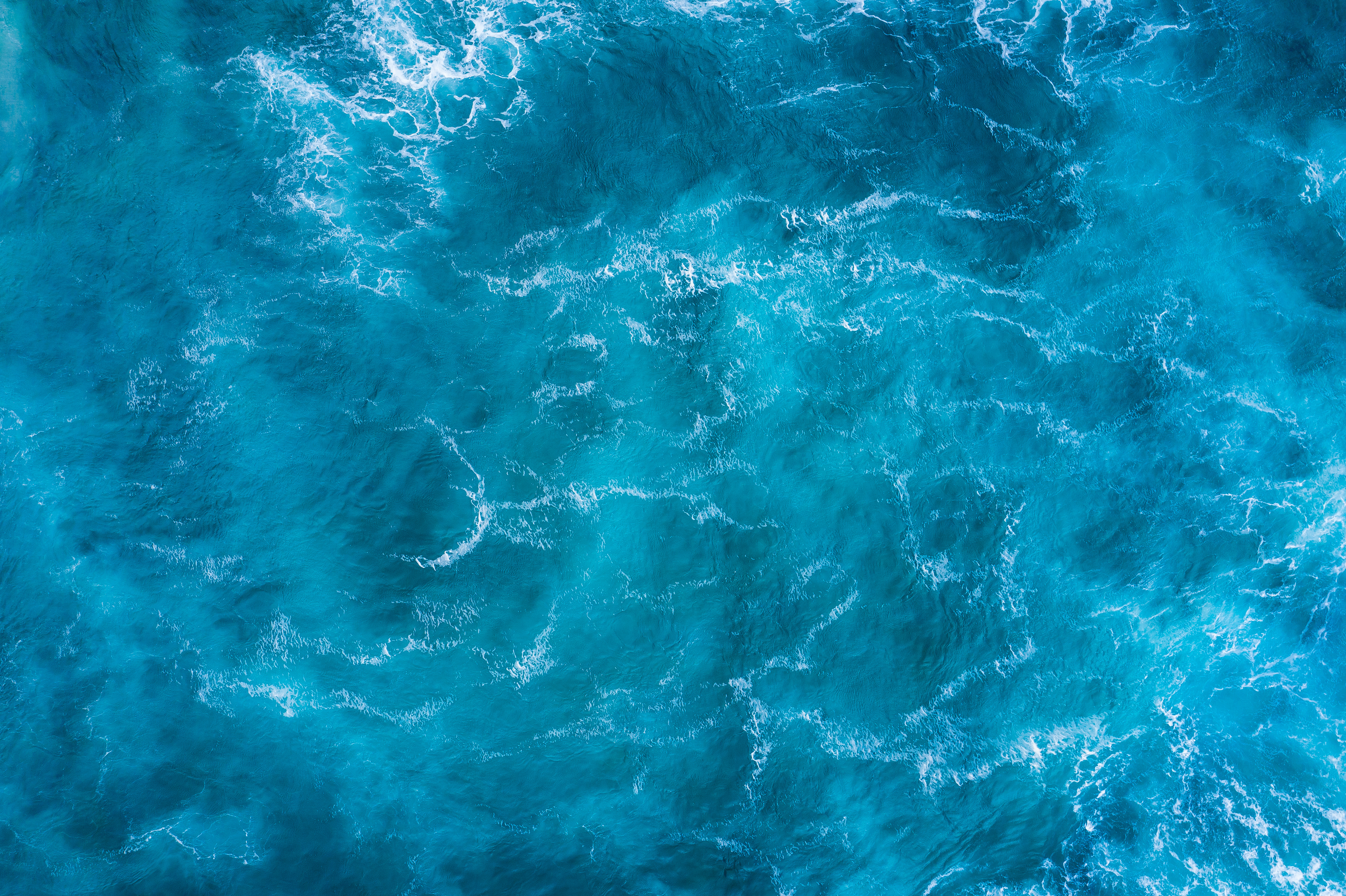 Aerial view of ocean water used for environmental sampling and eDNA surveys
