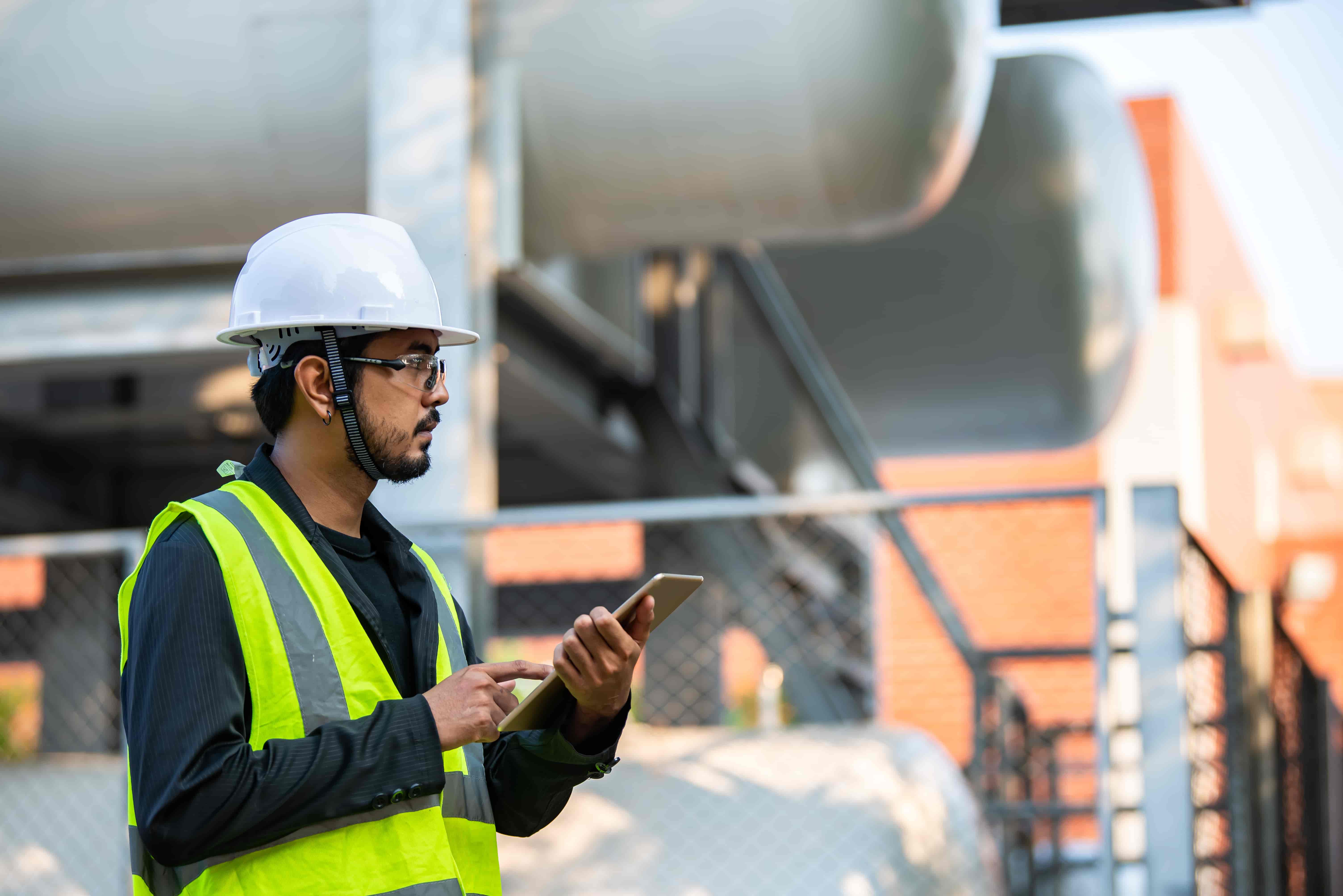 worker in high vis