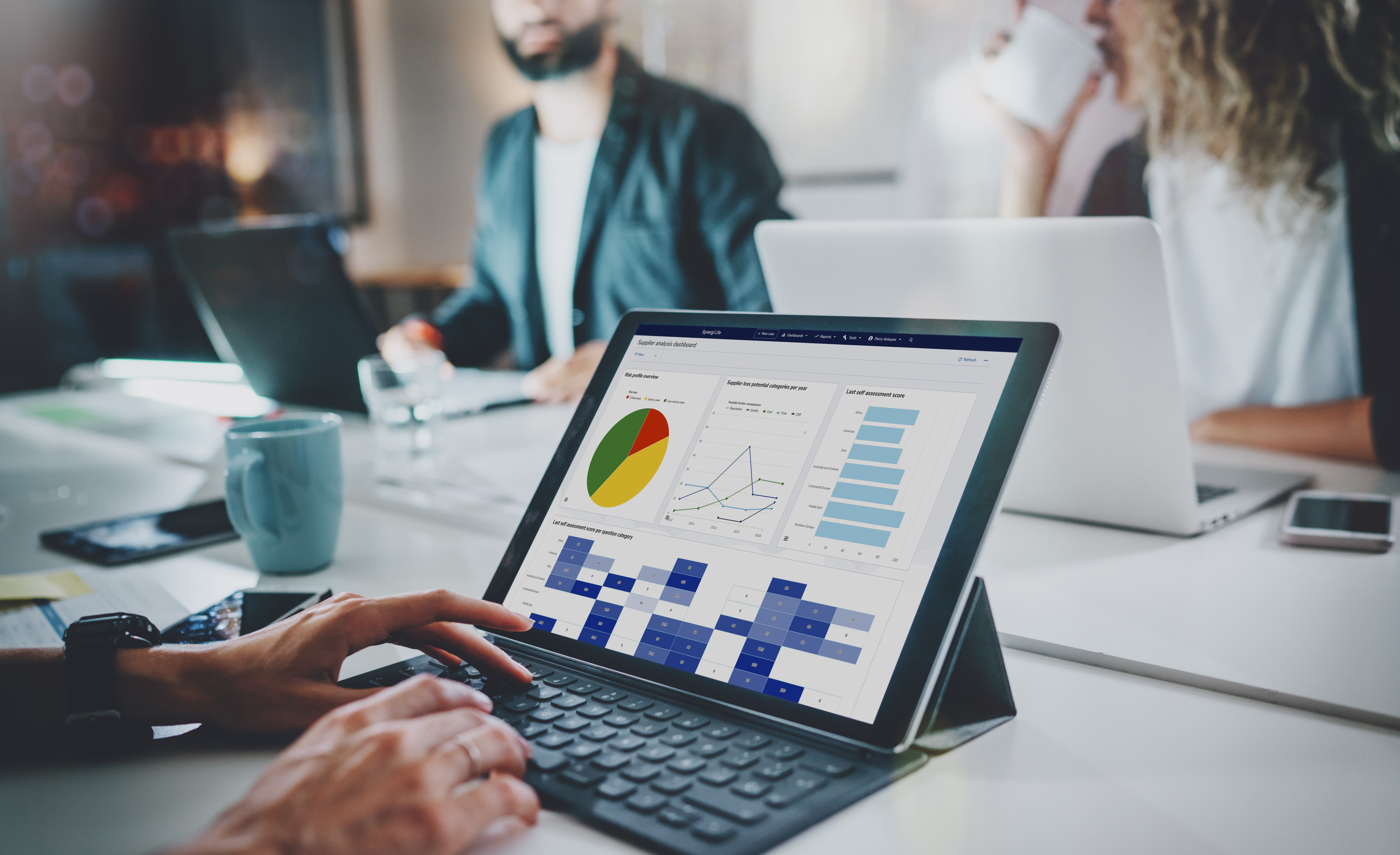 third party risk management software on laptop