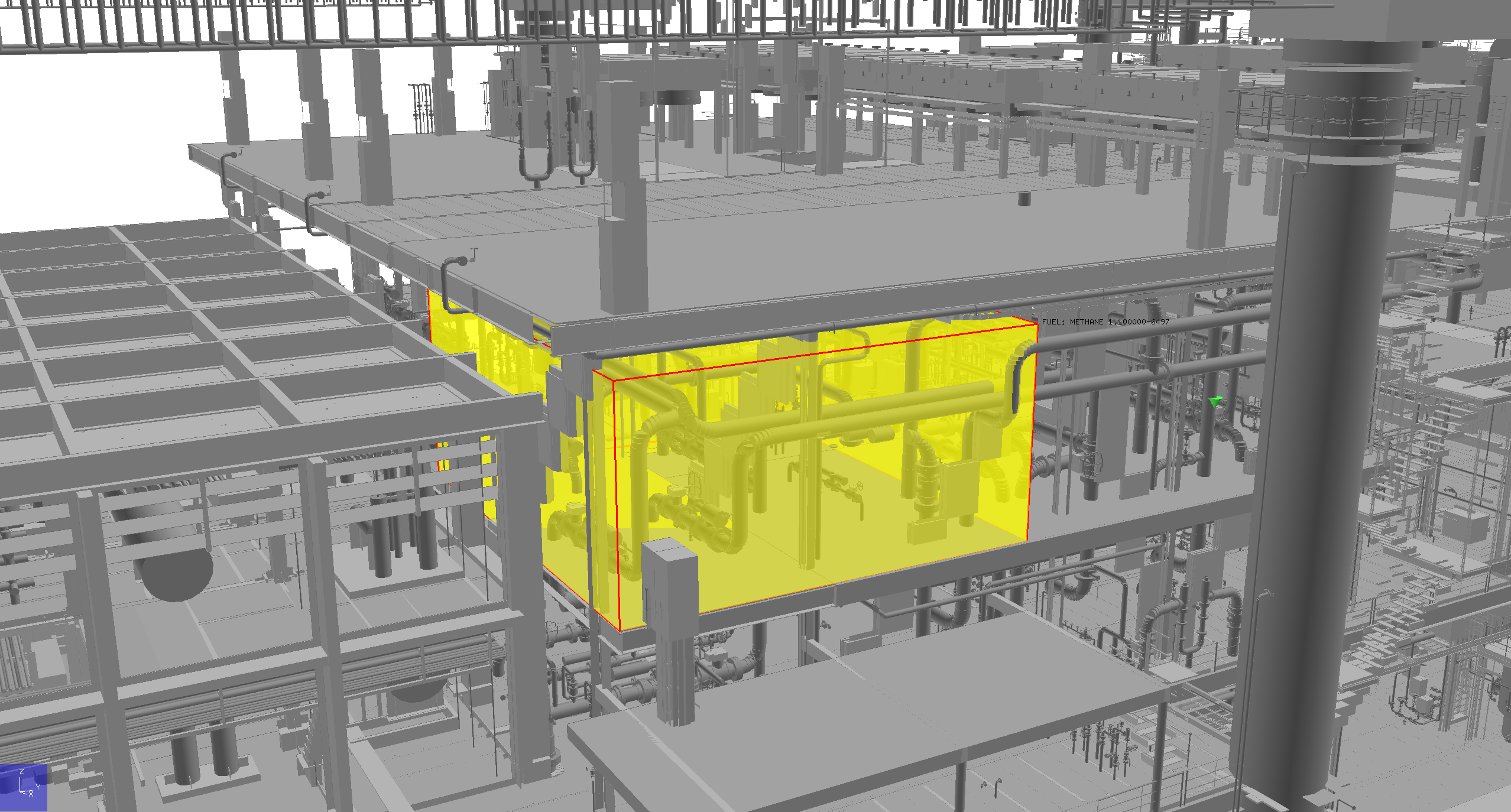 Screenshot from EXSIM software, showing how gas clouds are defined for explosion modelling