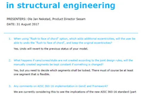 Q&A document